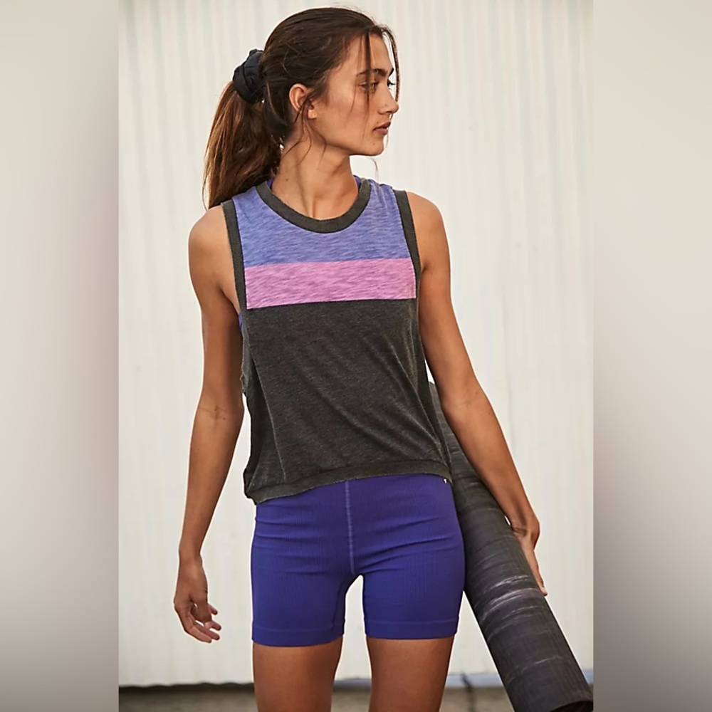 Free People Printed Love Tank | Retro Black Combo - Picture 1 of 13